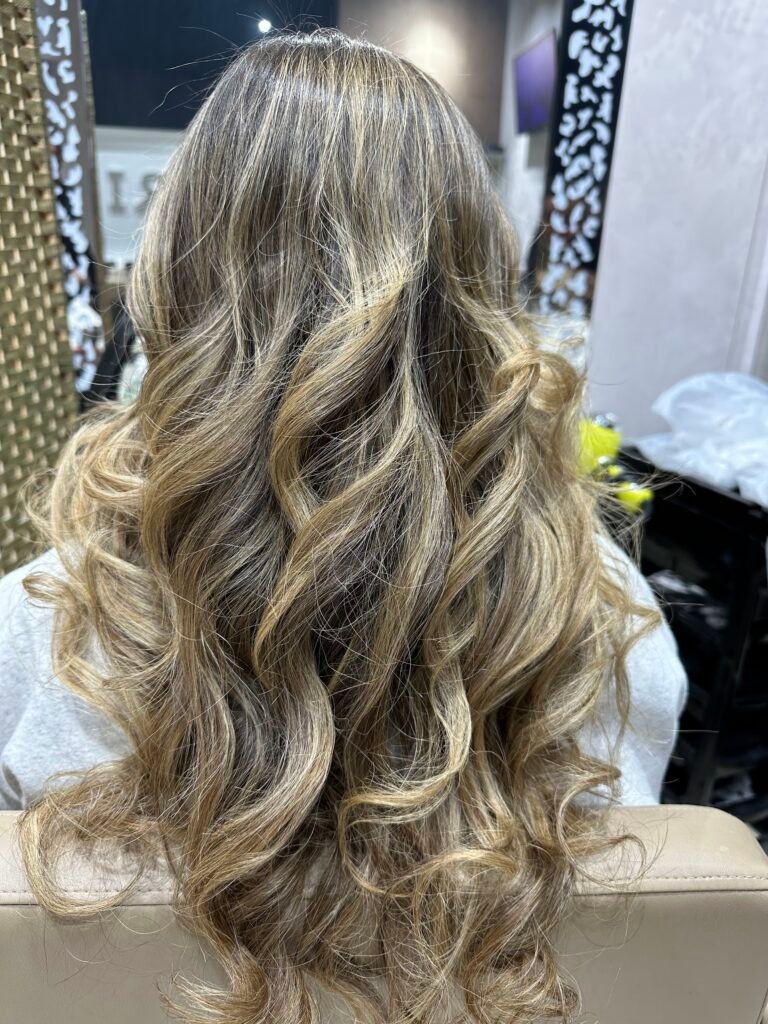 Blow dry and curls styled at Zuri Beauty Lounge, Jumeirah