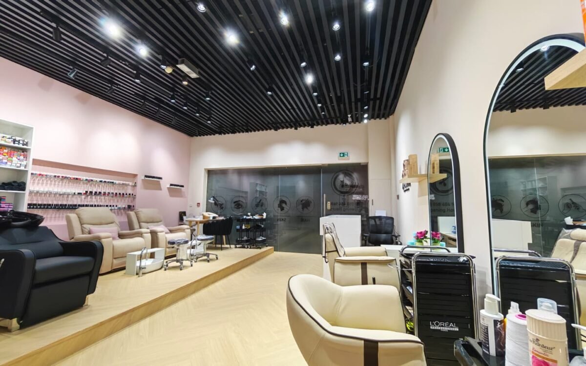 Interior of Zuri Beauty Lounge ladies salon in Jumeirah, Dubai