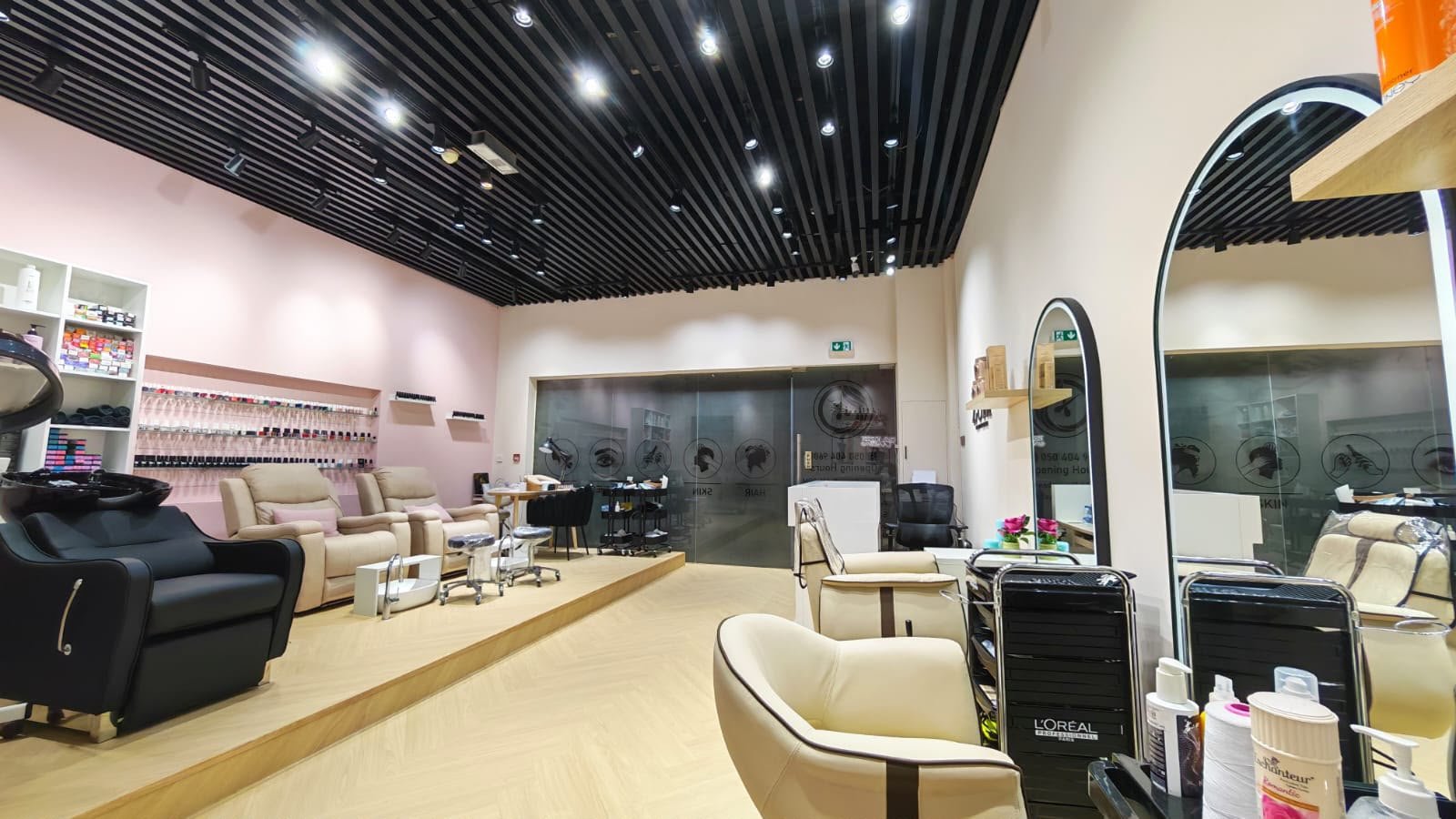 Interior of Zuri Beauty Lounge ladies salon in Jumeirah, Dubai
