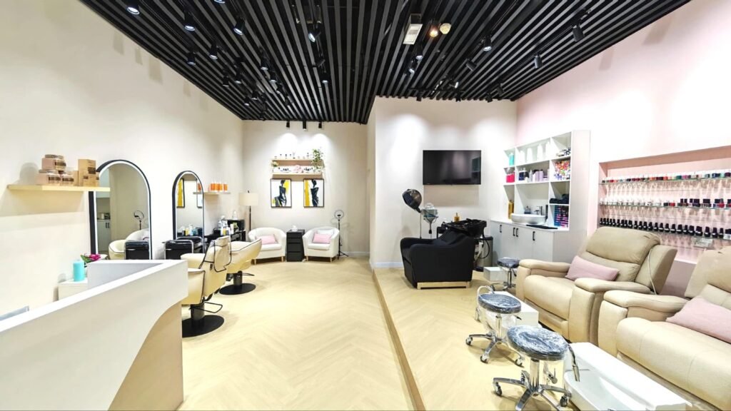 Interior of Zuri Beauty Lounge ladies salon in Jumeirah, Dubai
